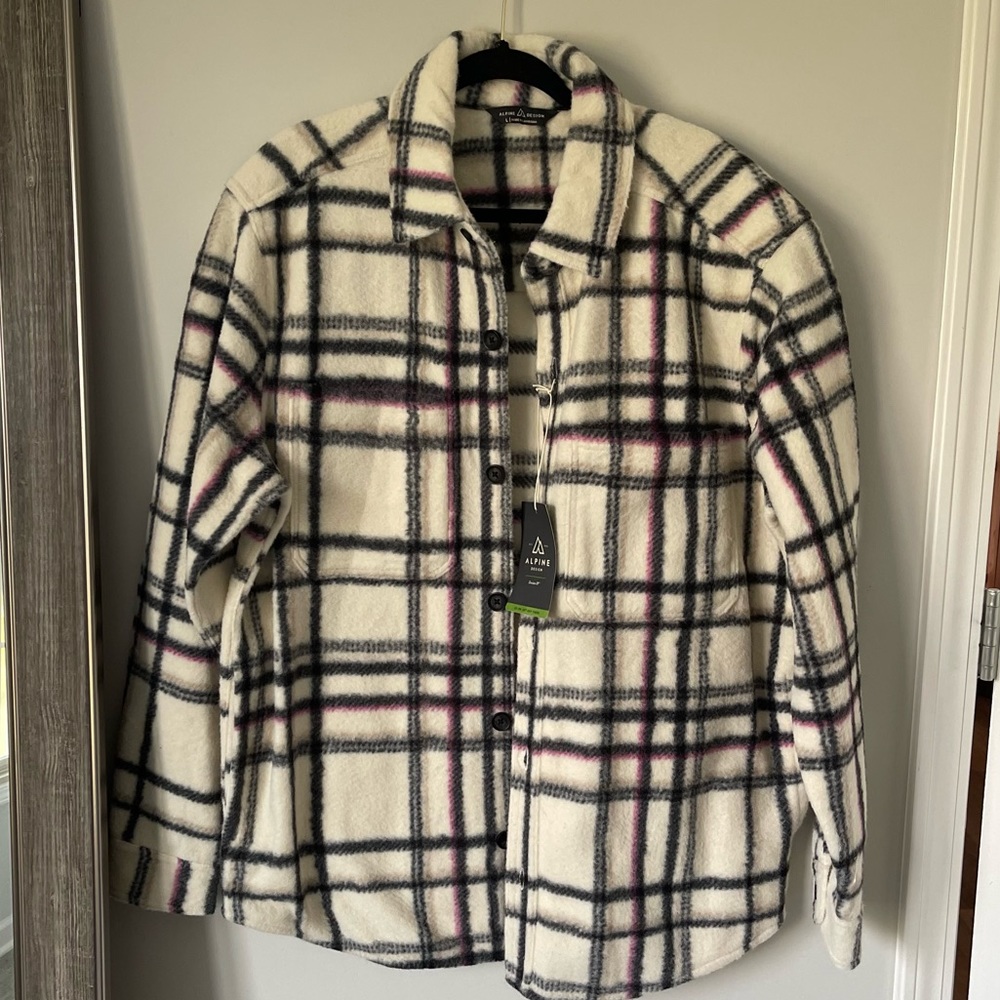 NWT ALPINE Sherpa coat/button up for men